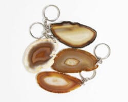 Agate Slab Key Chain