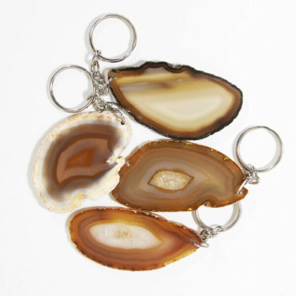 Agate Slab Key Chain