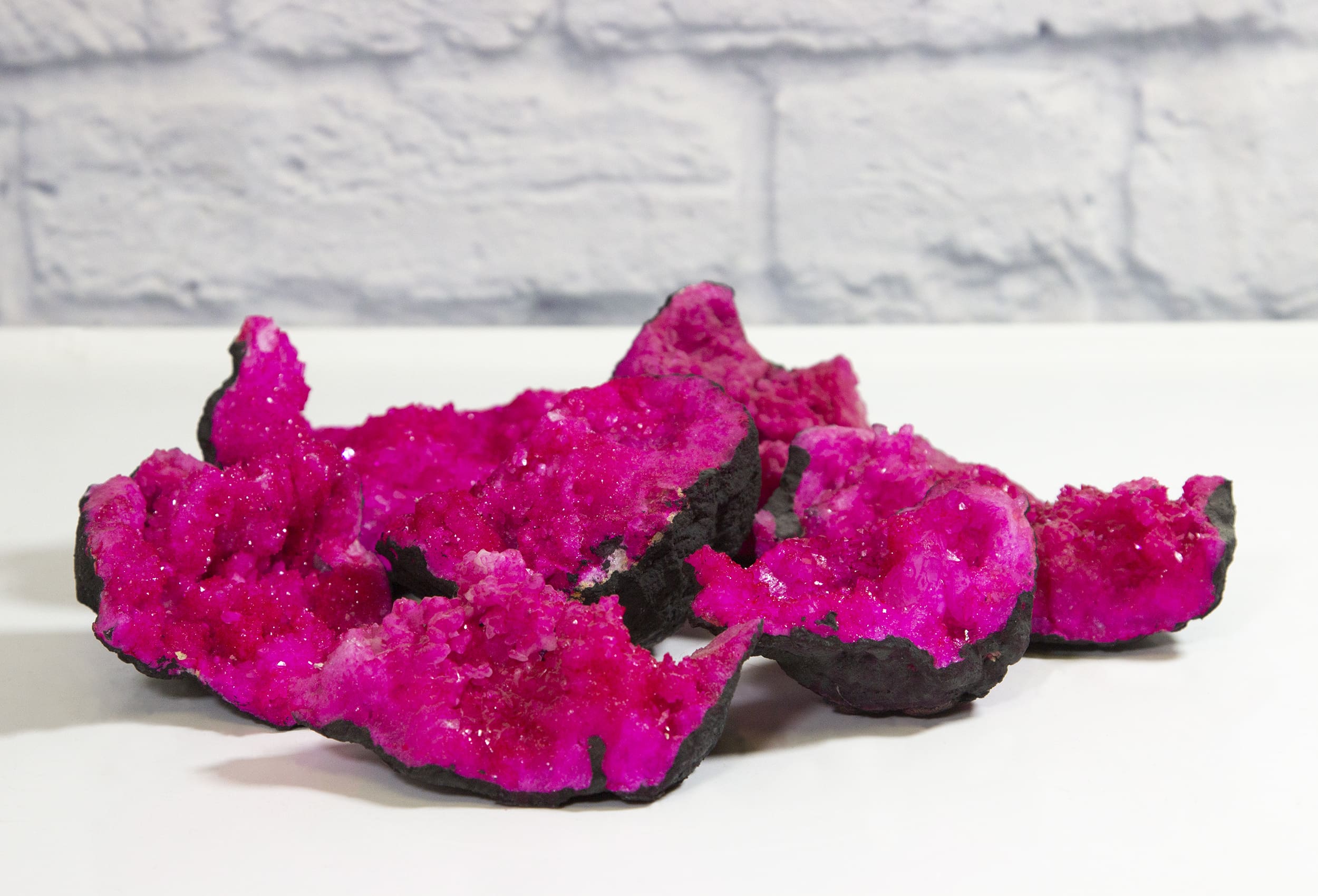 Pink Dyed Opened Moroccan Geode Half (Large)