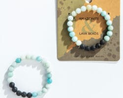Amazonite Lava Bracelets