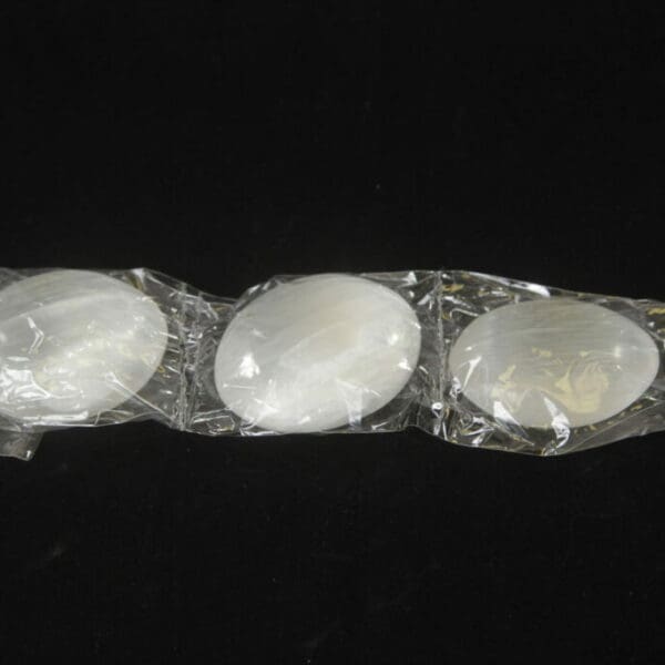 Selenite worry, palm, pocket stones 3 pack