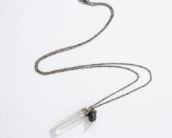 Quartz & Black Tourmaline Necklace