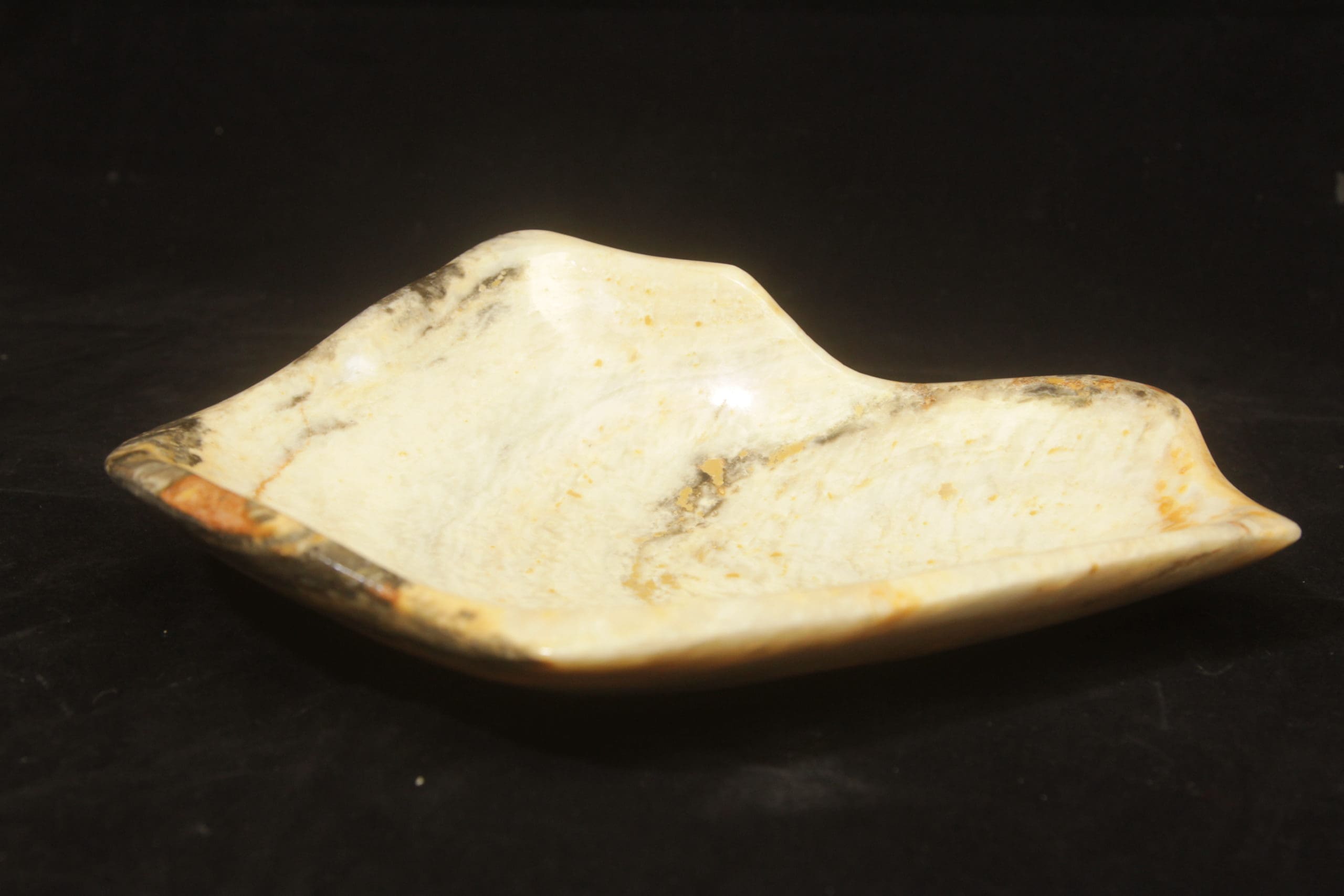 Aragonite Bowl, Natural Edge