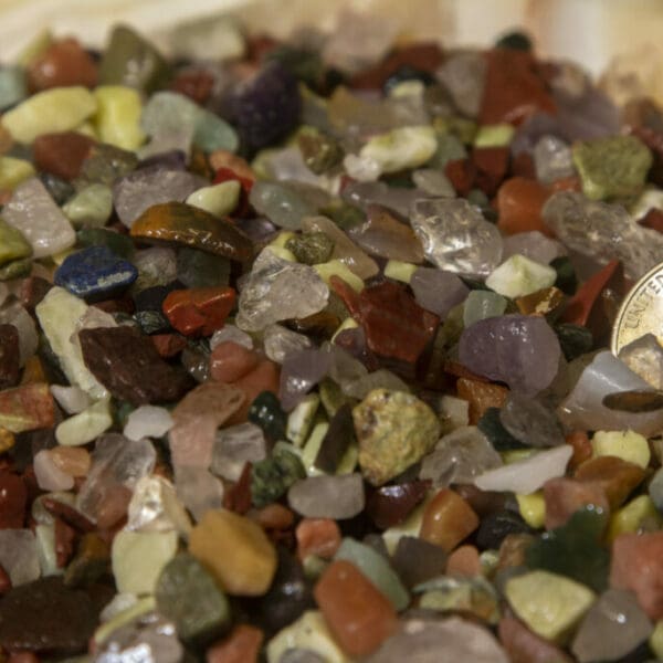 Natural Assorted Tumbled Stone Chips, 1/2lb