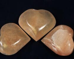 Orange Selenite Heart