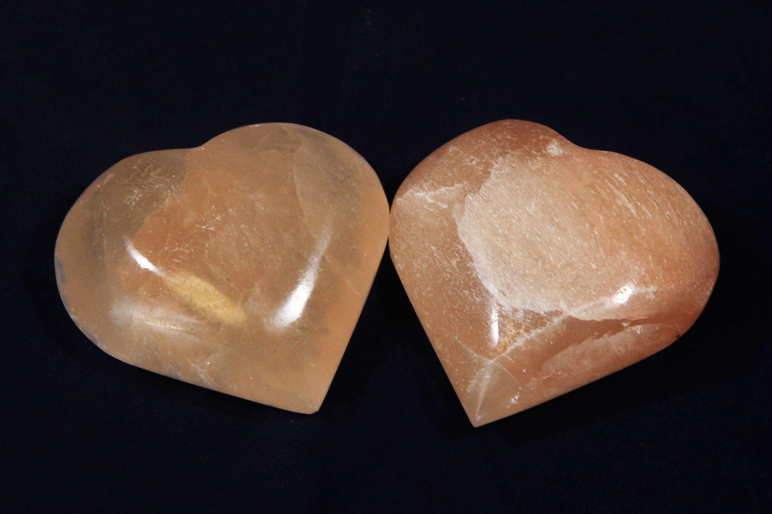Orange Selenite Heart