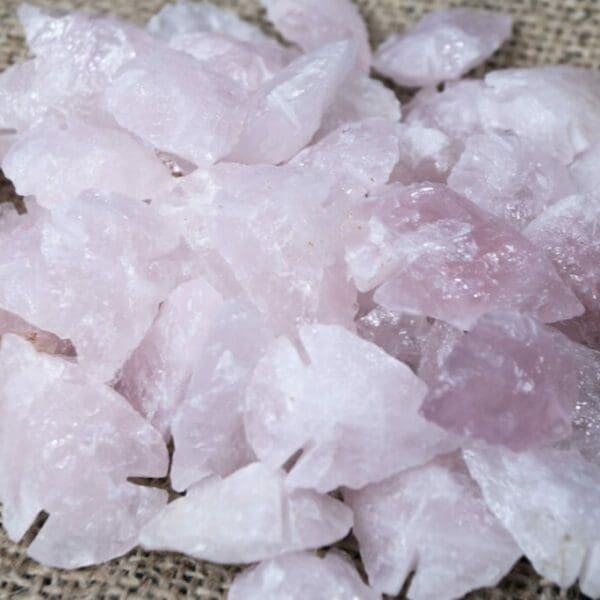 10 Pack Rose Quartz Arrowheads 1"