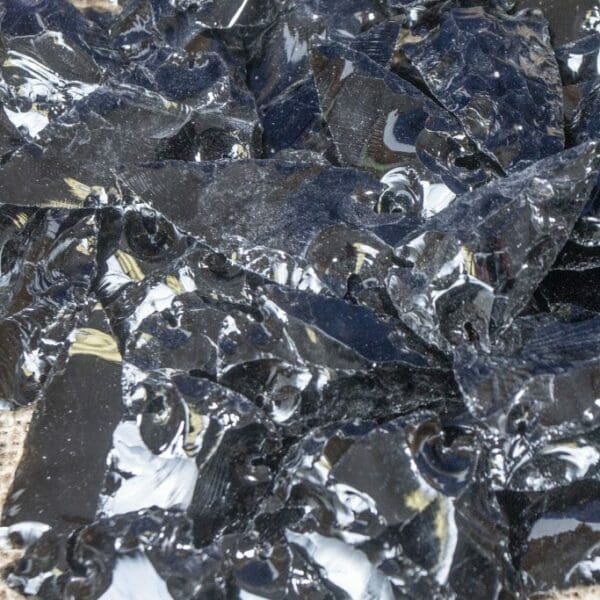 10 Pack Black Obsidian Arrowheads 1 1/2"