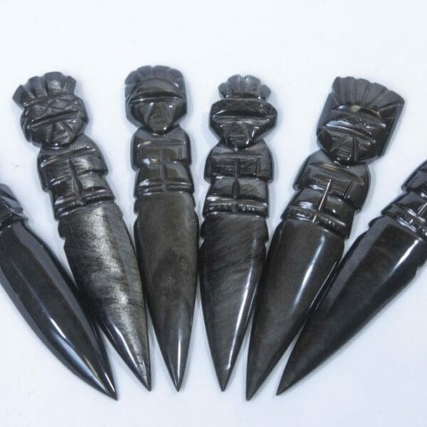 Black Gold Obsidian Letter Opener