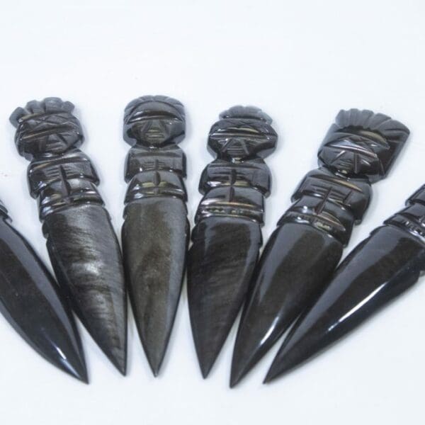 Black Gold Obsidian Letter Opener