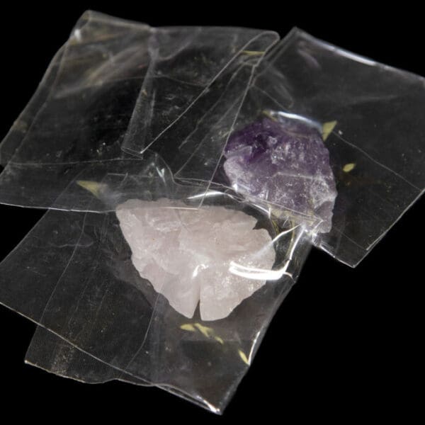 Amethyst, Rose, and Obsidian Arrowhead Three Pack