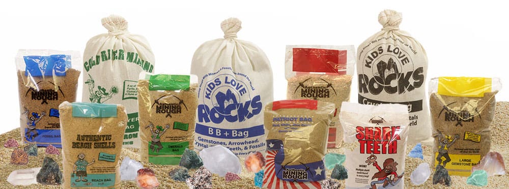 Shop our gemstone mining bags