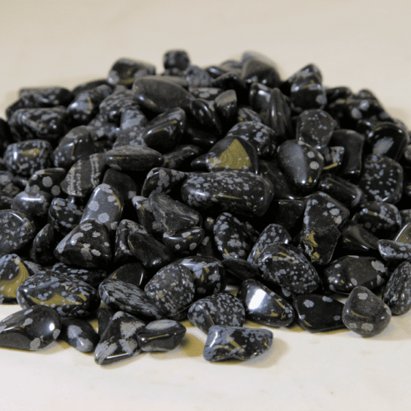 1lb of Tumbled Snowflake Obsidian