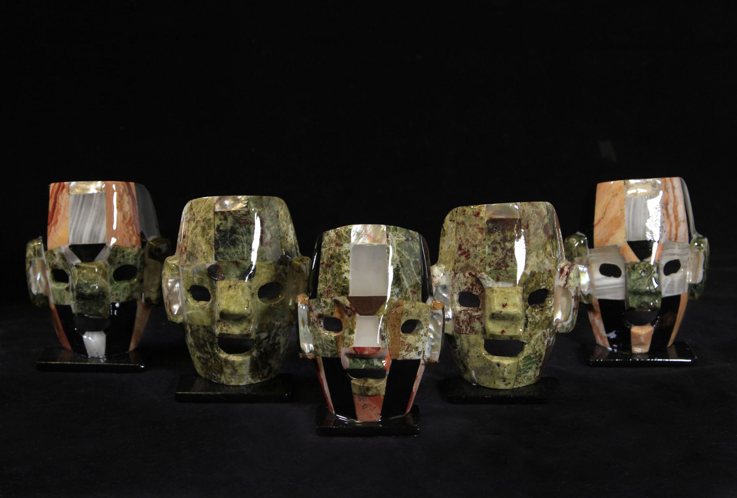 Assorted Mayan/Aztec Decorative Inlay Masks (One Mask) Medium