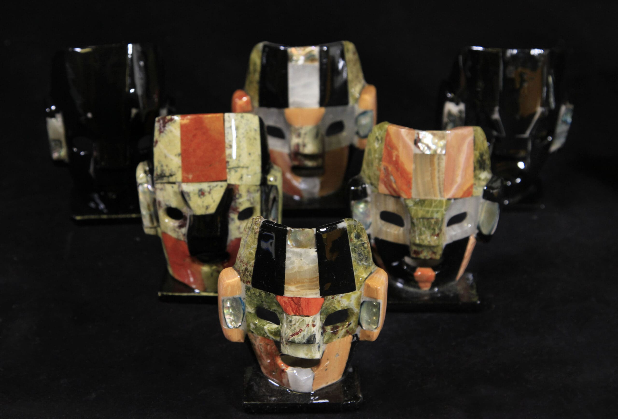 Assorted Mayan/Aztec Decorative Inlay Masks (One Mask) Small