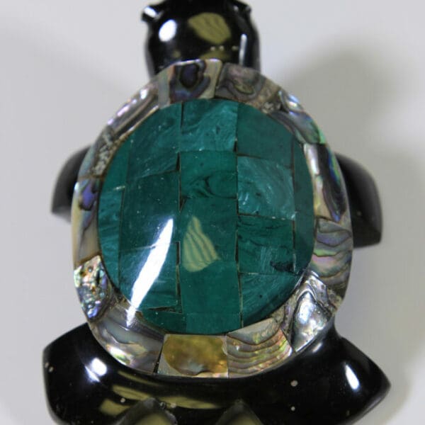 Assorted Inlaid Obsidian 4" Turtle (One Turtle)
