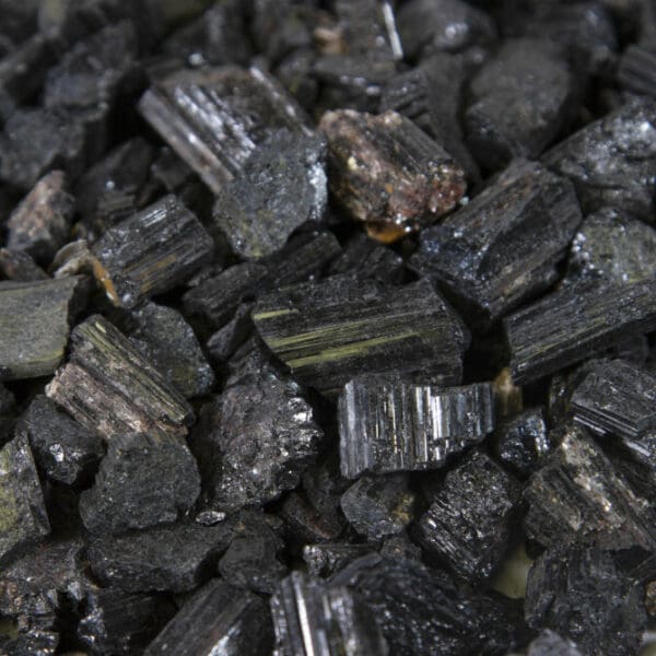Black Rough Tourmaline Gravel - One Pound Mix