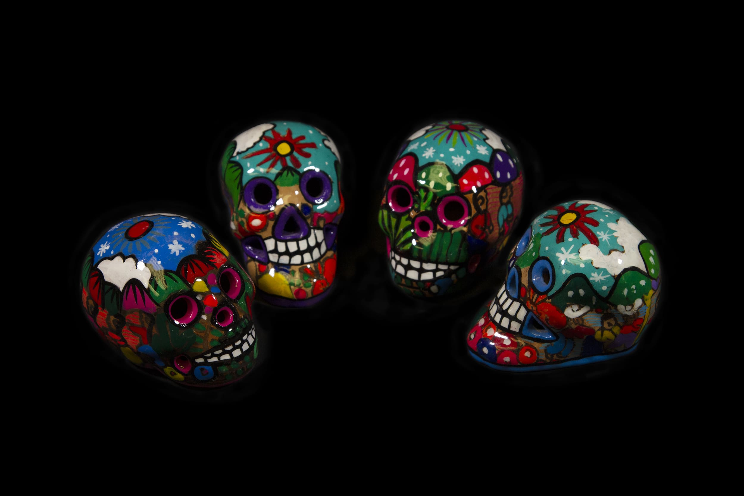 Day of the Dead Hand Painted 2" Sugar Skulls (One Skull)
