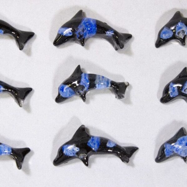 Baby Blue Dolphins - Semi Precious Mineral Figurine (One Dolphin)