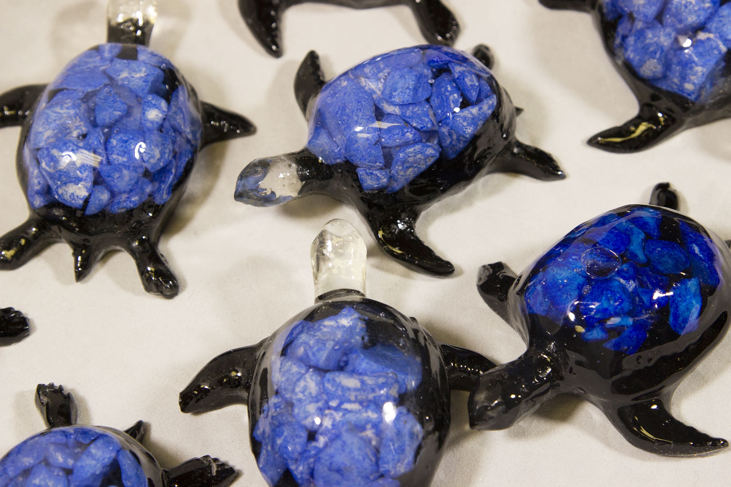 Large Blue Turtle - Semi Precious Mineral Figurine (One Turtle)
