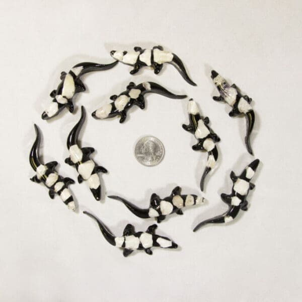 Small White Alligator - Semi Precious Mineral Figurine (One Alligator)