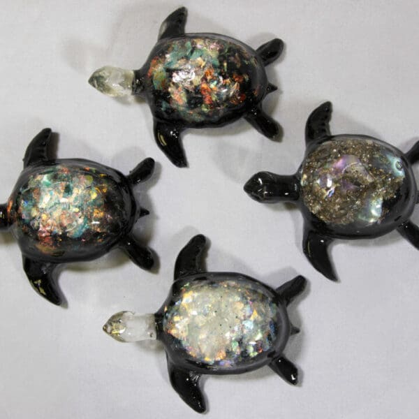 Large Rainbow Turtle - Semi Precious Mineral Figurine (One Turtle)
