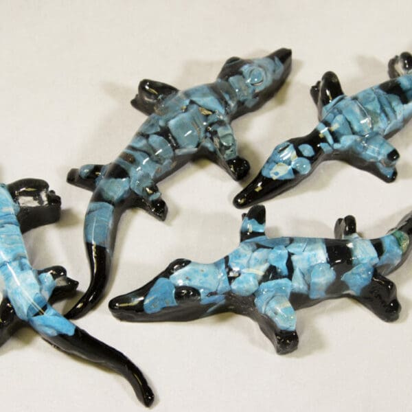 Blue Alligator - Semi Precious Mineral Figurine (One Alligator)