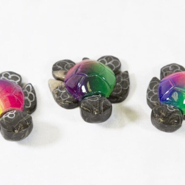 Multicolor Marble Turtle 1.5" - Turtleman Foundation (One Turtle)