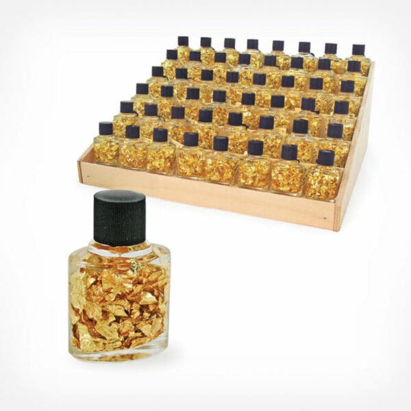 Real Gold Flakes in Glass Vial