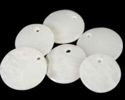 Onyx 1.5" White Pendants Five Pack -Perfect for Jewelry Making!
