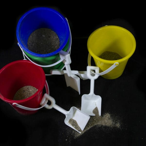 Small Assorted Plastic Pail and Shovel Set