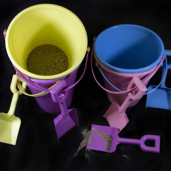 Large Assorted Pastel Plastic Pail and Shovel Set