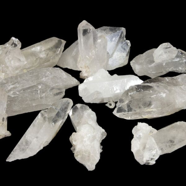 Crystal Quartz Points Weighing Under 1 LB (Set of Three)