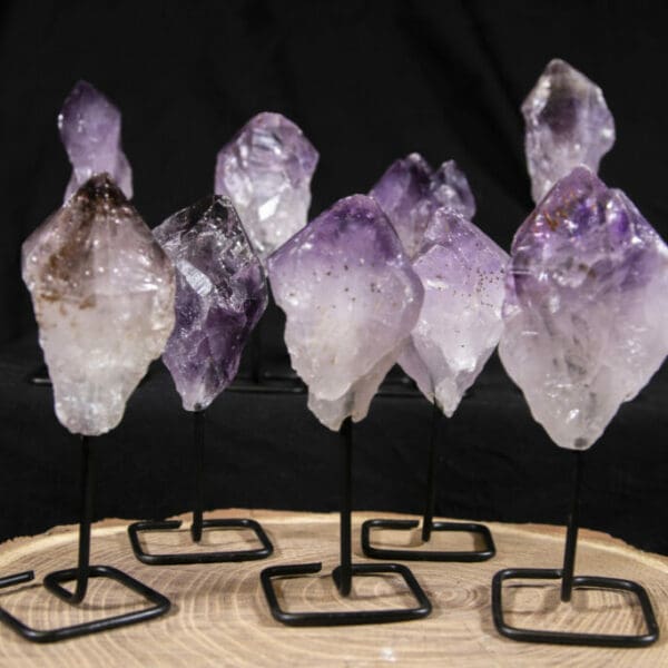 Amethyst Points on a Stand (One Piece)