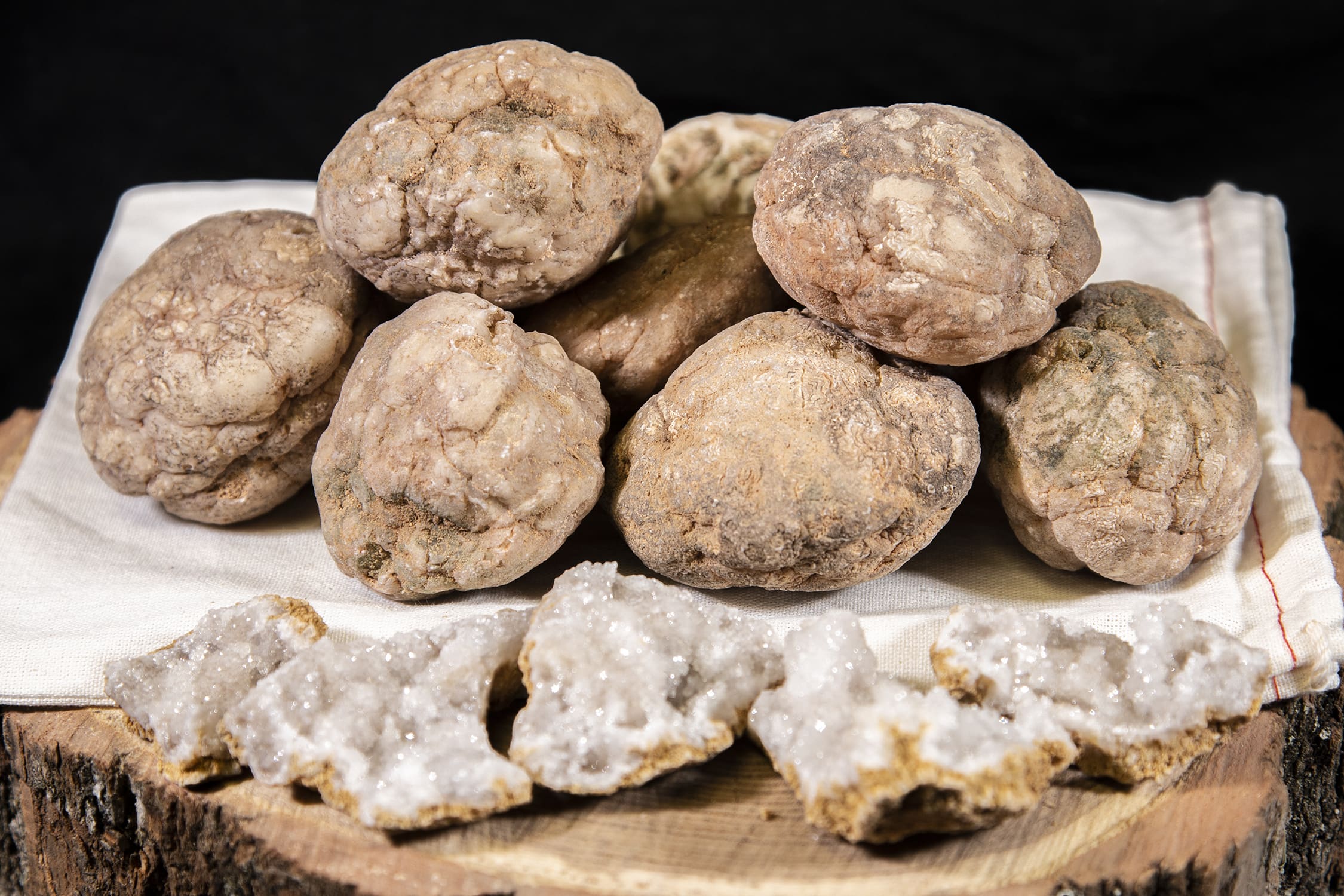 Break Your Own Geodes, 10 Piece 1.5"-3" Unopened Moroccan Crystal Quartz Geode