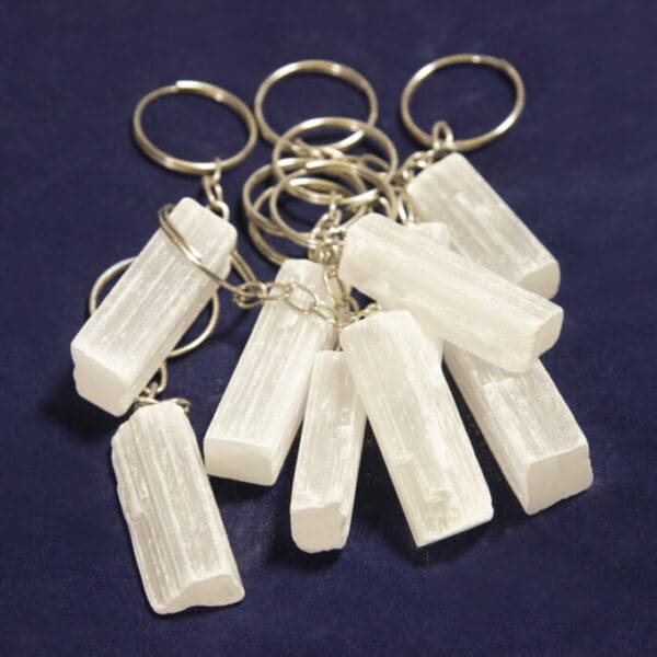Selenite Keychain