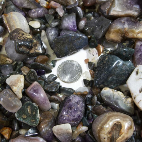 Tumbled Uruguayan Amethyst/Agate