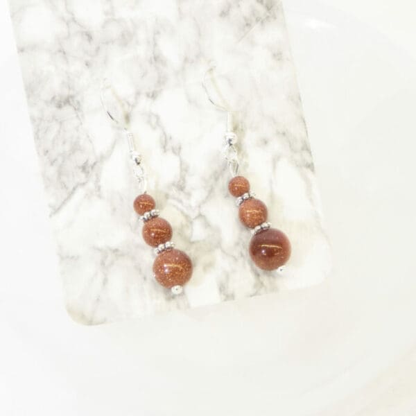 Goldstone Earrings