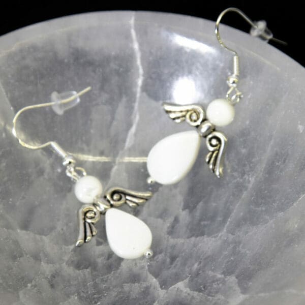 Mother of Pearl Angel Earrings