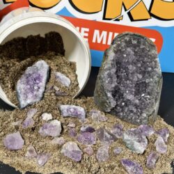 Amethyst Gemstone Mining Bucket